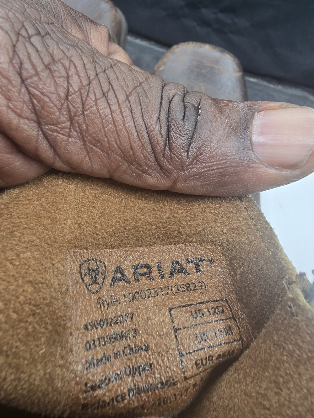 Ariat Two-Tone Brown Leather & Tan Suede Pull-On Western Boots - Picture 6 of 7
